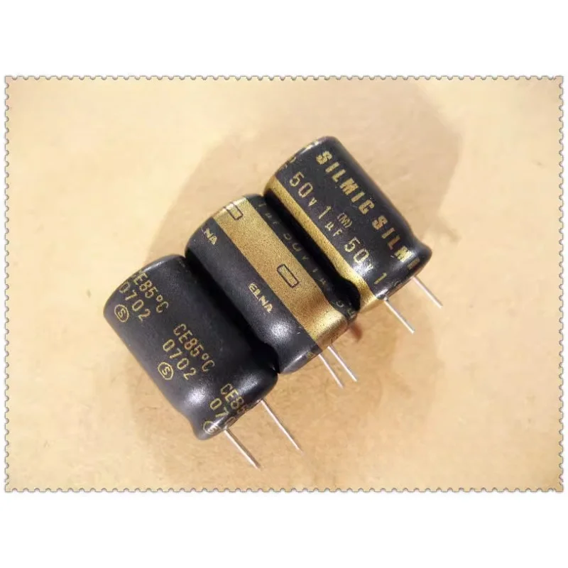 5Pcs/20Pcs ELNA SILMIC large volume 1uF/50V fever audio electrolytic capacitor 10X16mm