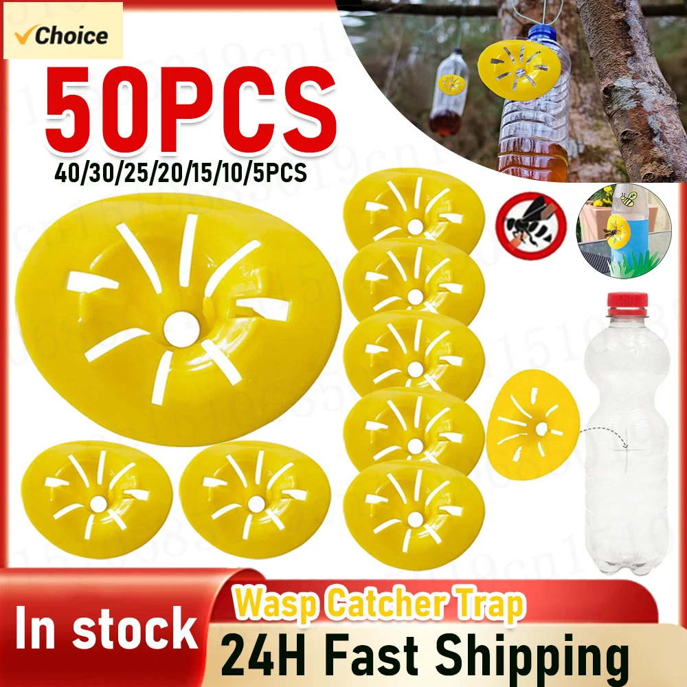 

5-50pcs Wasp Trap Catcher Outdoor Flying Insects Funnel Trap Bee Hornet Catcher Garden Outdoor Hanging Pest Control Tool