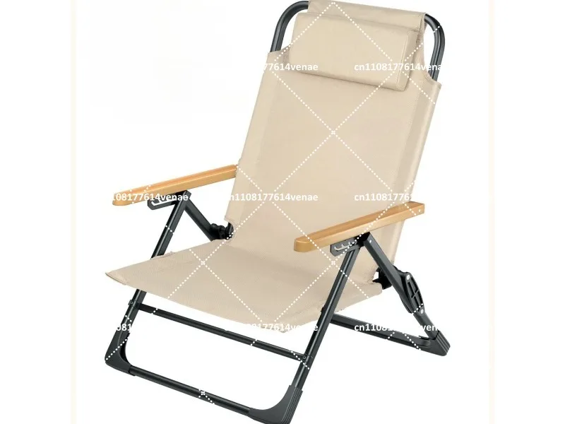 Folding Fishing Stool with Table, Portable Beach Chair for Camping Outdoor Recliner