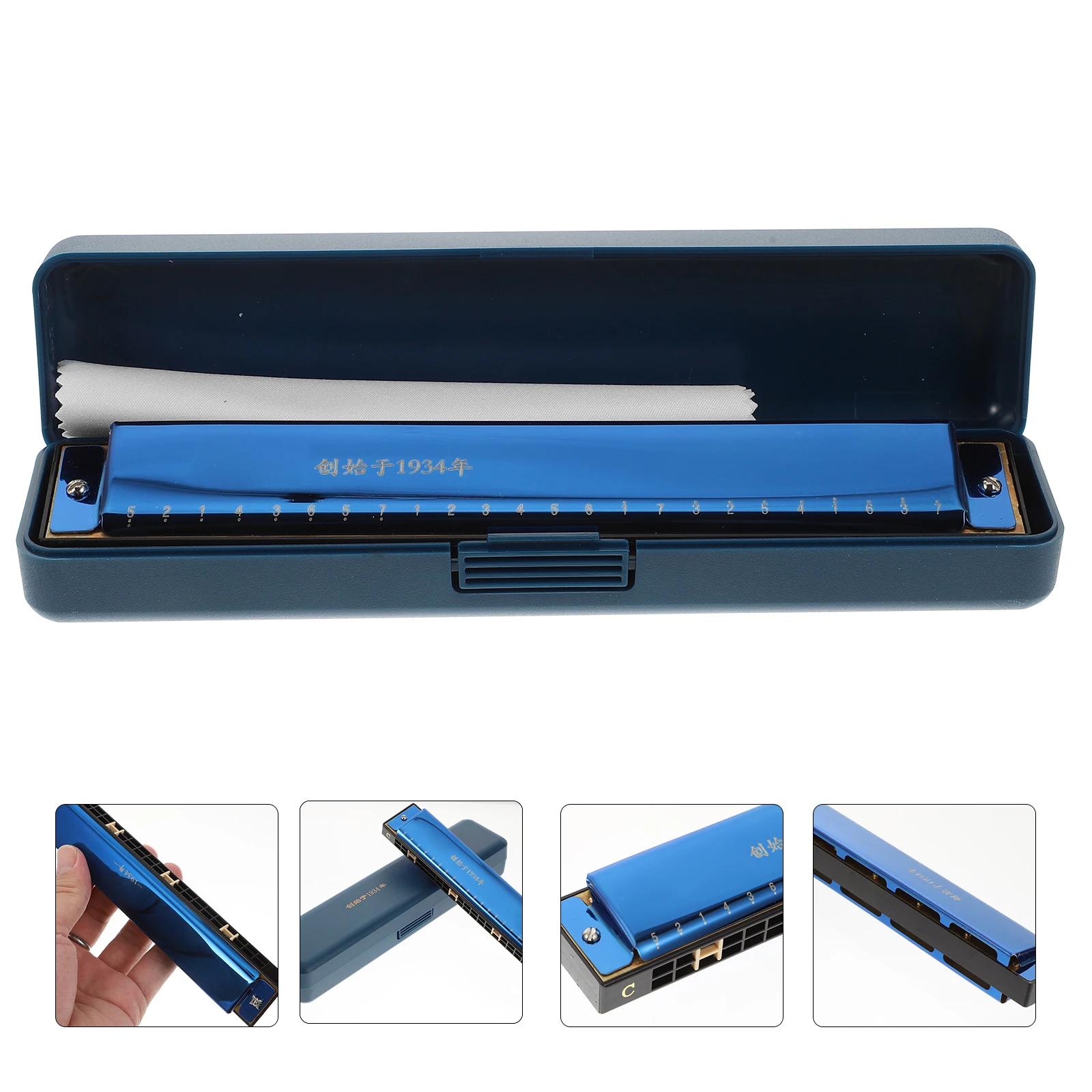 

Creative Harmonica Key of Blues Practical Complex Tone 24 Holes C-key Instrument with