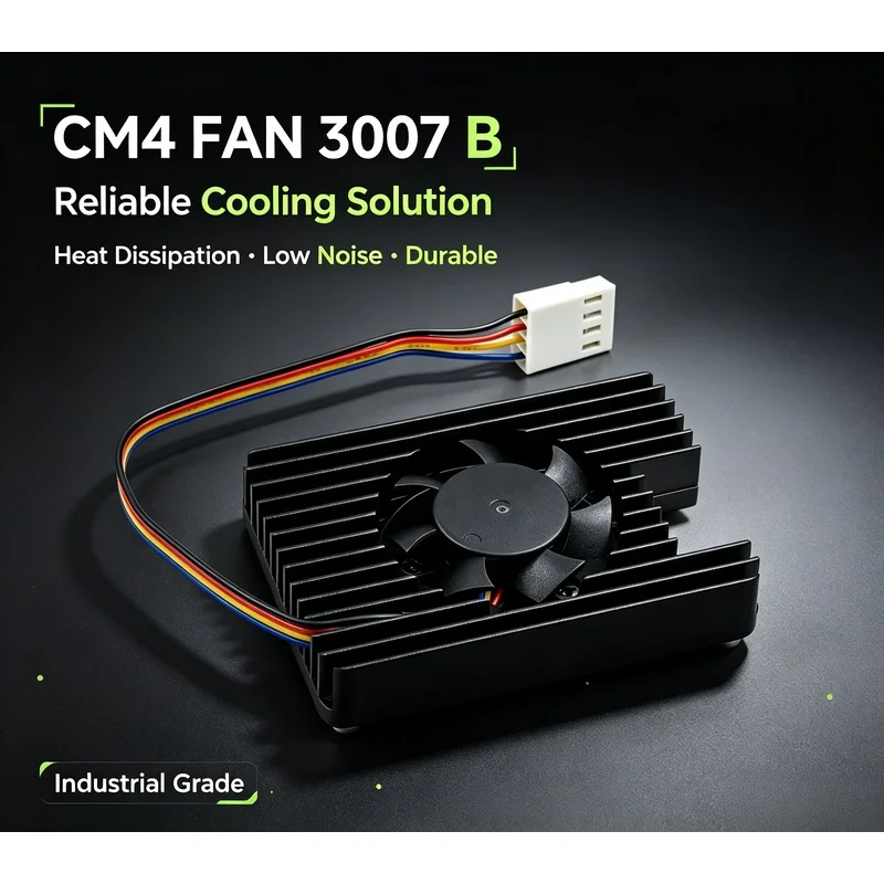 Raspberry Pi Computer Module 4 Aluminum Heatsink Antenna Dedicated Notched 12V 3007 Adjustable Speed Fan Raspberry Pi CM4