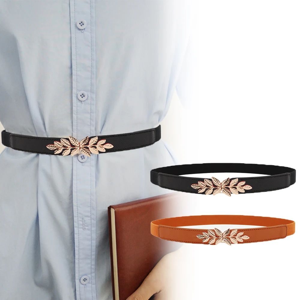 

Модный женский эластичный пояс с металлической пряжкой