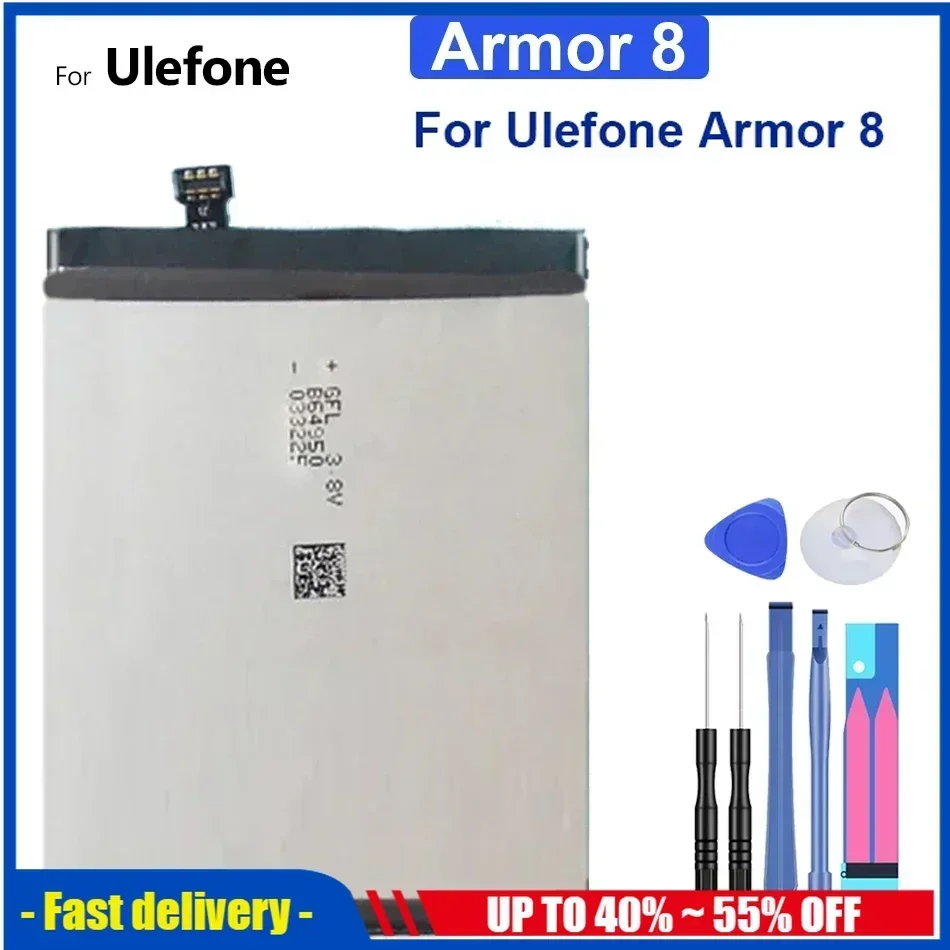 

Bateria 5580 мАч аккумуляторы для мобильных телефонов для Ulefone Armor 8 Armor 8 перезаряжаемая портативная батарея