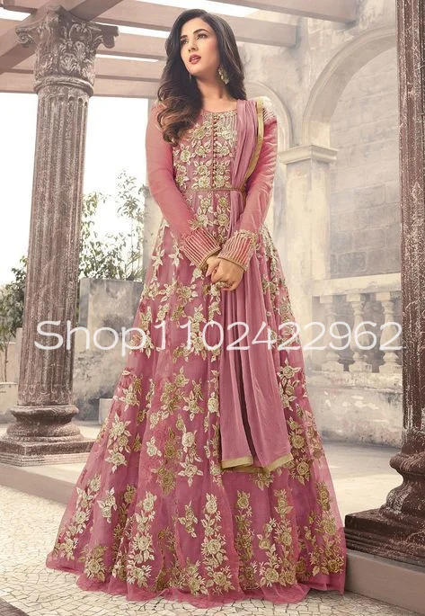 Rosa rosa Abaya Kameez Prom Occasion abiti con mantello velo Abaya Suit Lace Applique abito da sera caftano musulmano Outfit