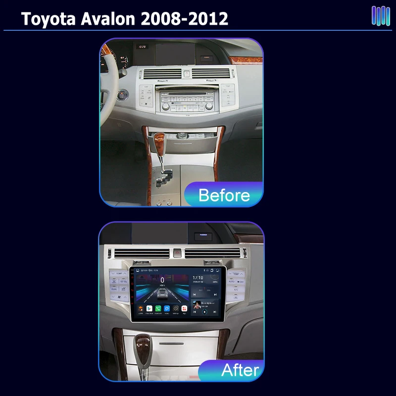 AI VOICE roadivox Android car radio for Toyota Avalon 2008 2012 stereo GPS Navigation video Multimedia Player tape recorder