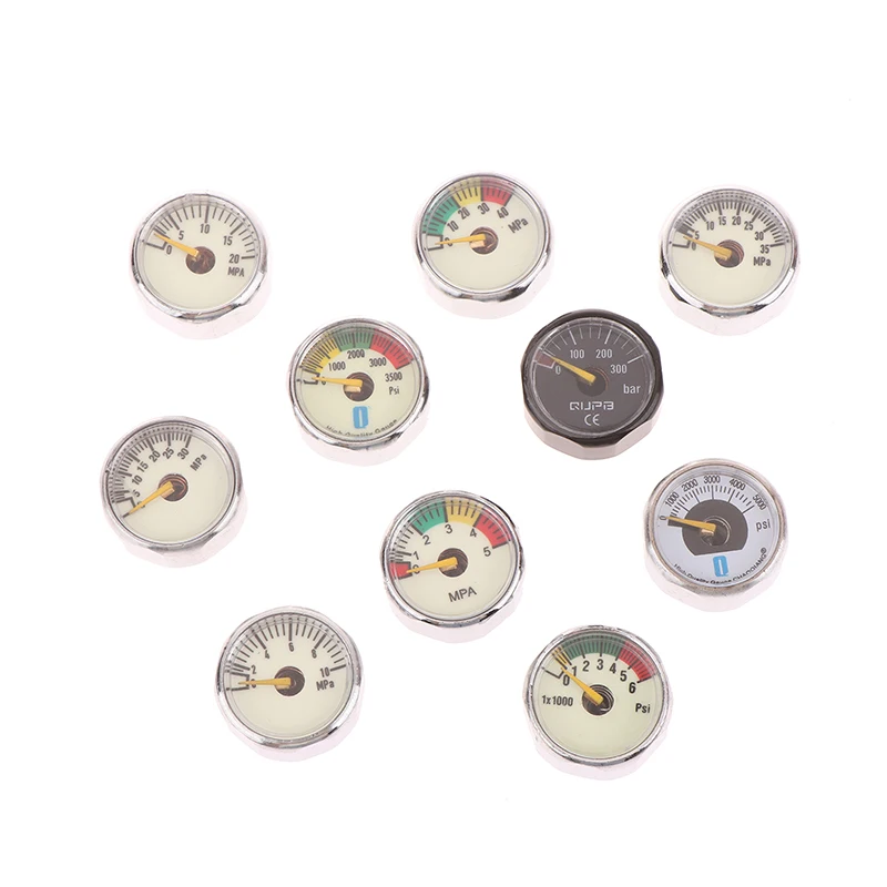 

Air Mini Micro Pressure Gauge Manometer | Thread M10 M8 | 5MPA 10MPA 20MPA 30MPA 35MPA 40MPA 300BAR 3500PSI 5000PSI 6000PSI