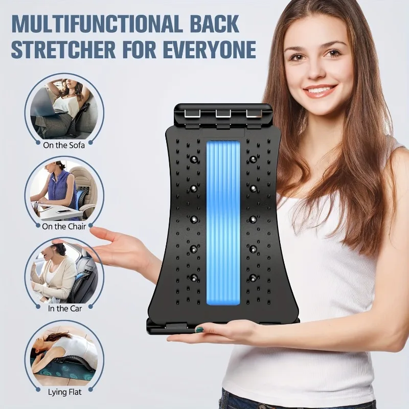 

Back Stretcher, Lumbar Relief Back Stretcher Device, Multi-Level Stretching Device, Massager Pain Relief For Herniated Disc 1pc