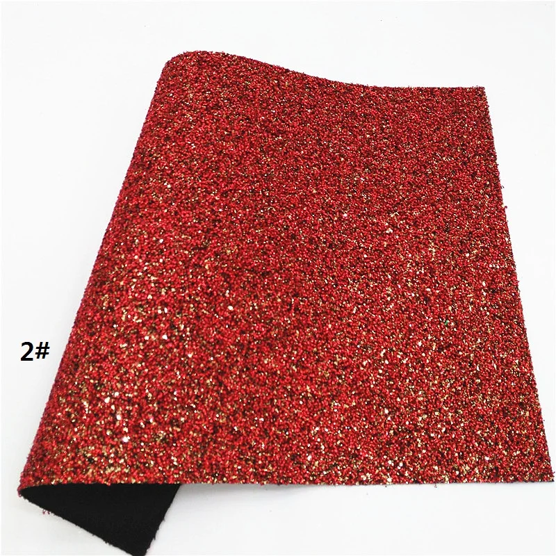 Fogli di pelle glitterata natalizia rosso verde oro argento Tissel Glitter fogli di tessuto finto per fiocchi artigianato fatto a mano fai da te W249