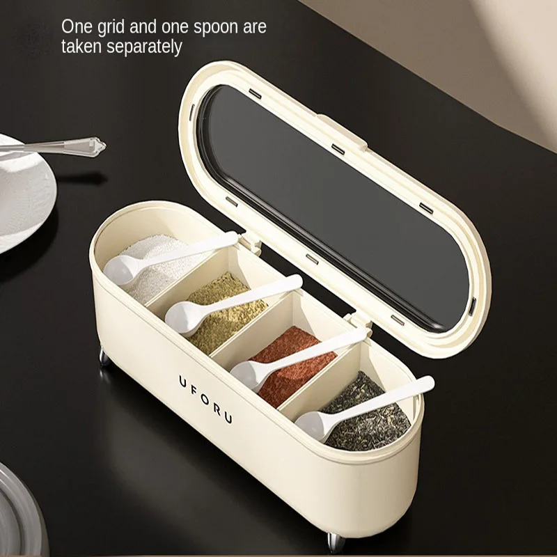 

Storage of light luxury style seasoning cans, salt and monosodium glutamate seasoning boxes, seasoning bottles, seasoning bottle