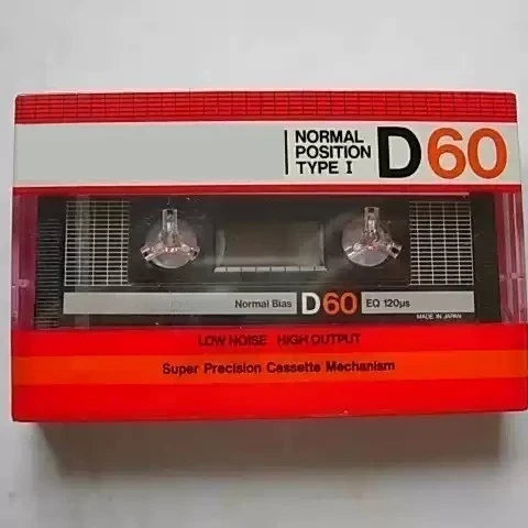 for TDK D60 85Ver 60Min Blank Cassette Tape Type‑I Unopened Japan Retro Collection 1pcs