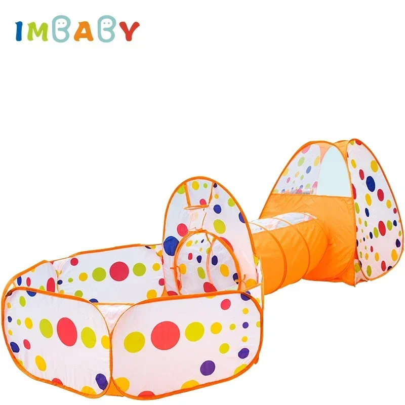 Crawling Drilling Tunneling Children's Tent Foldable Baby 3-in-1 Playground Game Pen Indoor Dry Pool Ball With Polyester