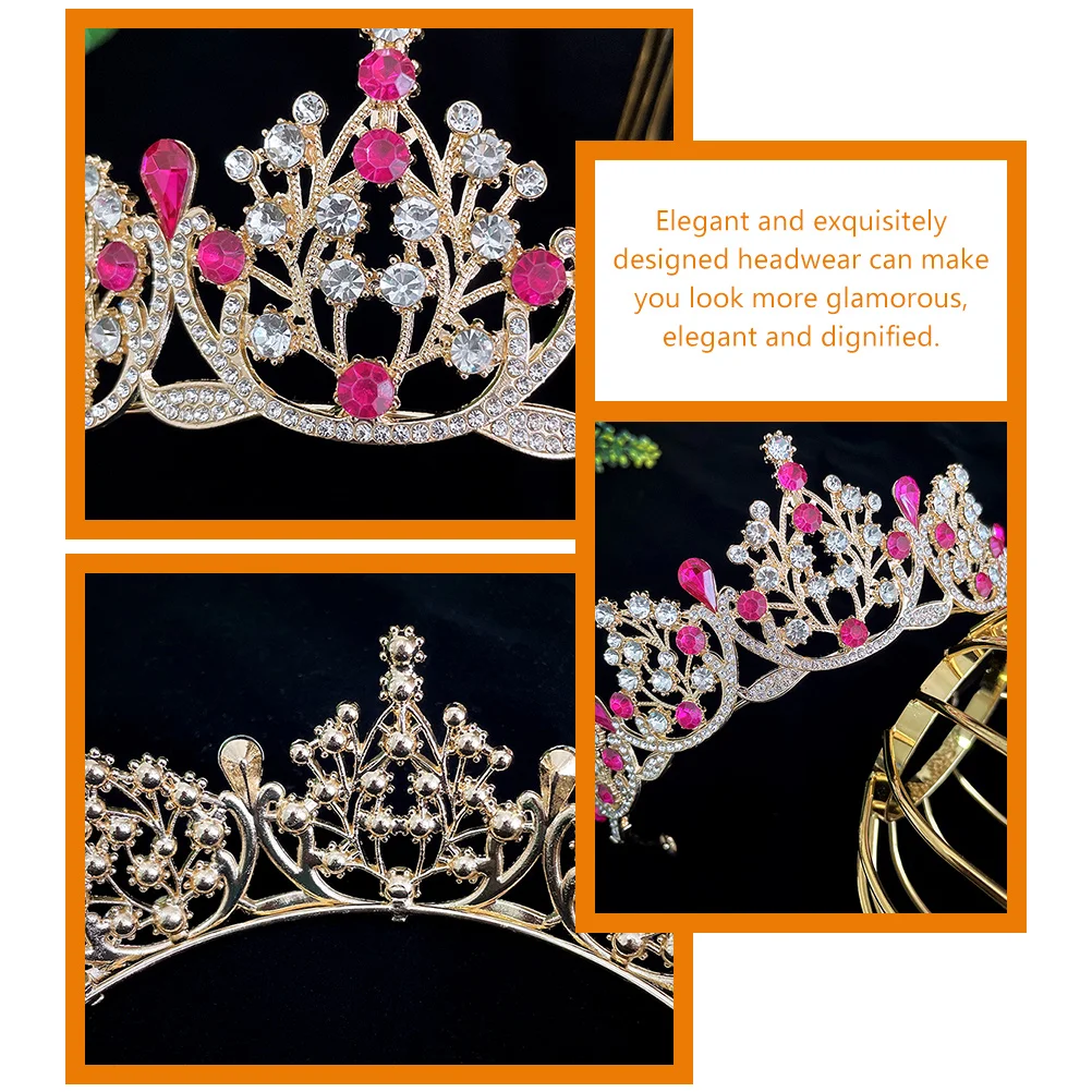 

Wedding Crown Bride Rhinestone Headpiece Wedding Crown For Bride Bridal Tiara Acrylic Crowns Women Birthday Accessories Hairb
