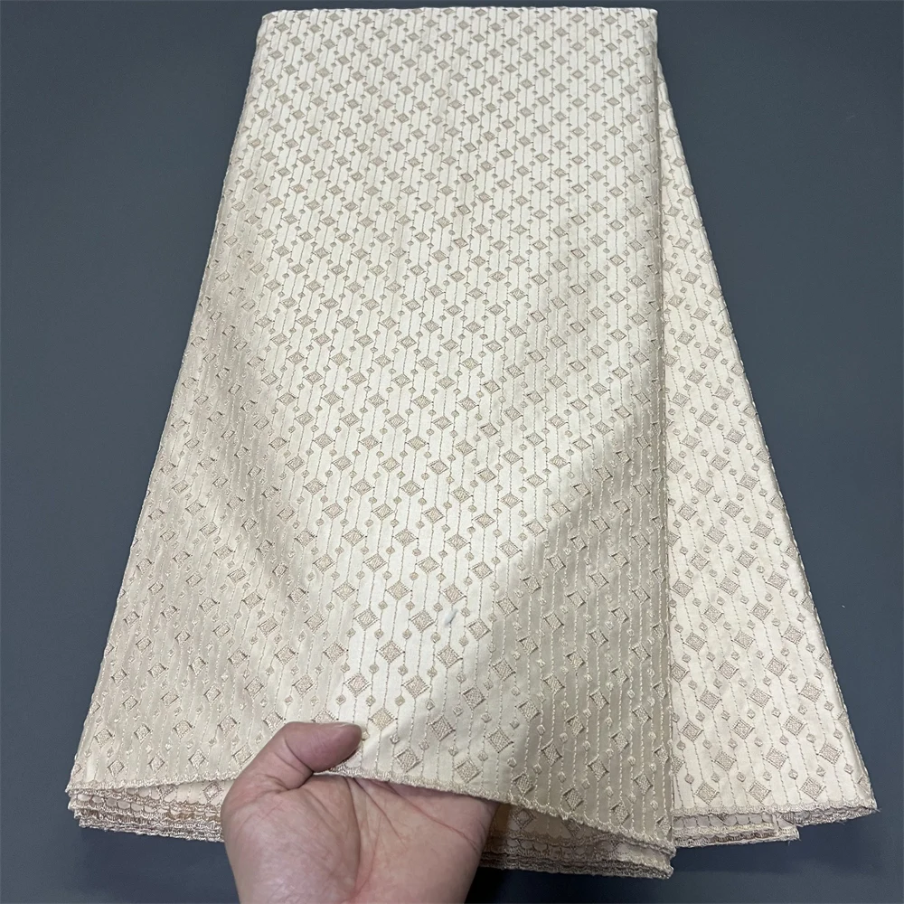 

Высококачественное африканское нигерийское кружево из тюля для пошива платьев, дамаст, полированный люксовый хлопковый кружевной материал для свадеб и вечеринок, hz1412, 5 ярдов