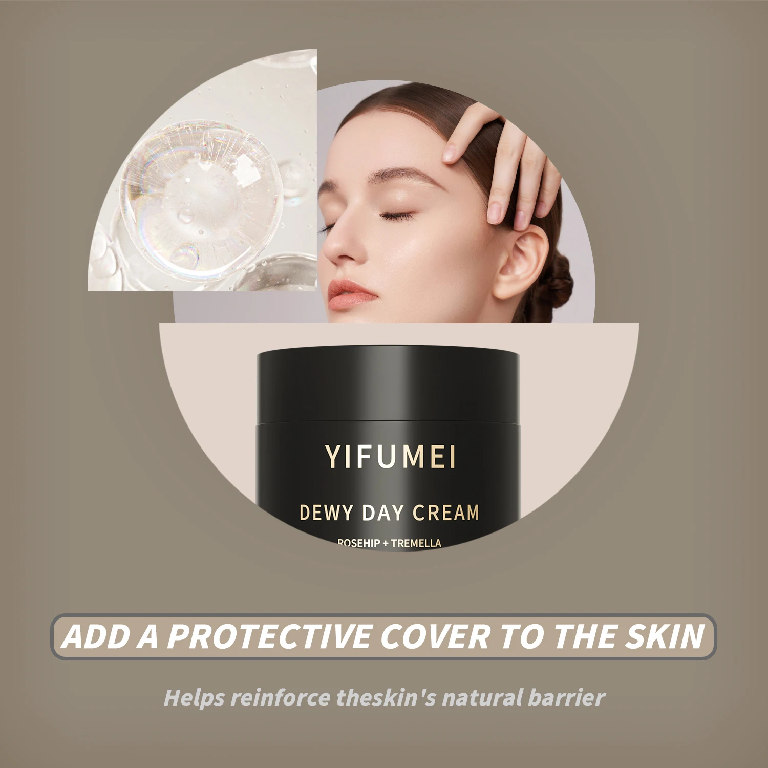 

Dewy Cream Rosehip Tremella Hydrating Lightening Anti Pigmentation Skin Barrier Repair Firming Anti Aging Face Moisturizer Cream