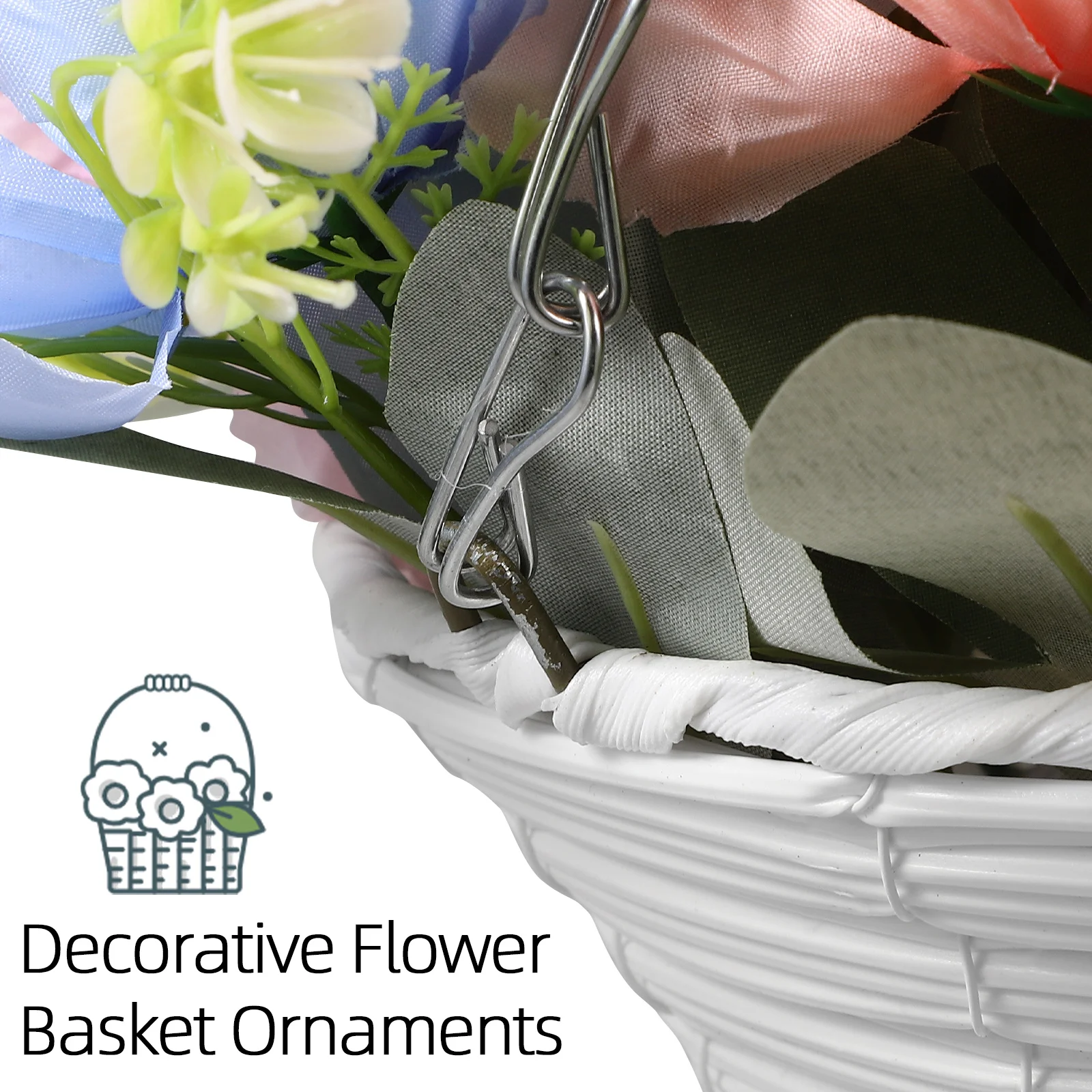 

1pcs Artificial Hanging Flower Basket Simulation Plants Decor For Indoor Outdoor Garden Balcony Living Room Yard