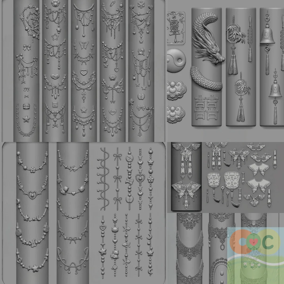 DIY Maniküre Nagel Vorlagen: 3D Schmetterling Blume Silikonform, Süße Schleife Perlenkette Designwerkzeuge