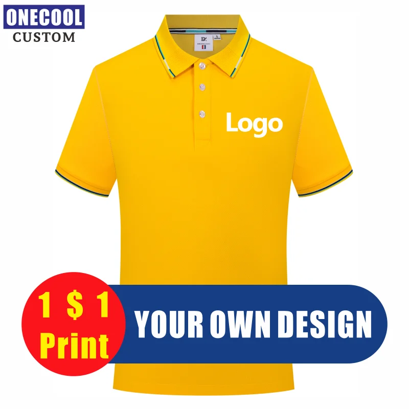 ONECOOL Polo Shirt Custom Logo Embroidery Fashion Men And Women Clothing Print Group Design Brand Summer 11 Colors Tops S-4XL