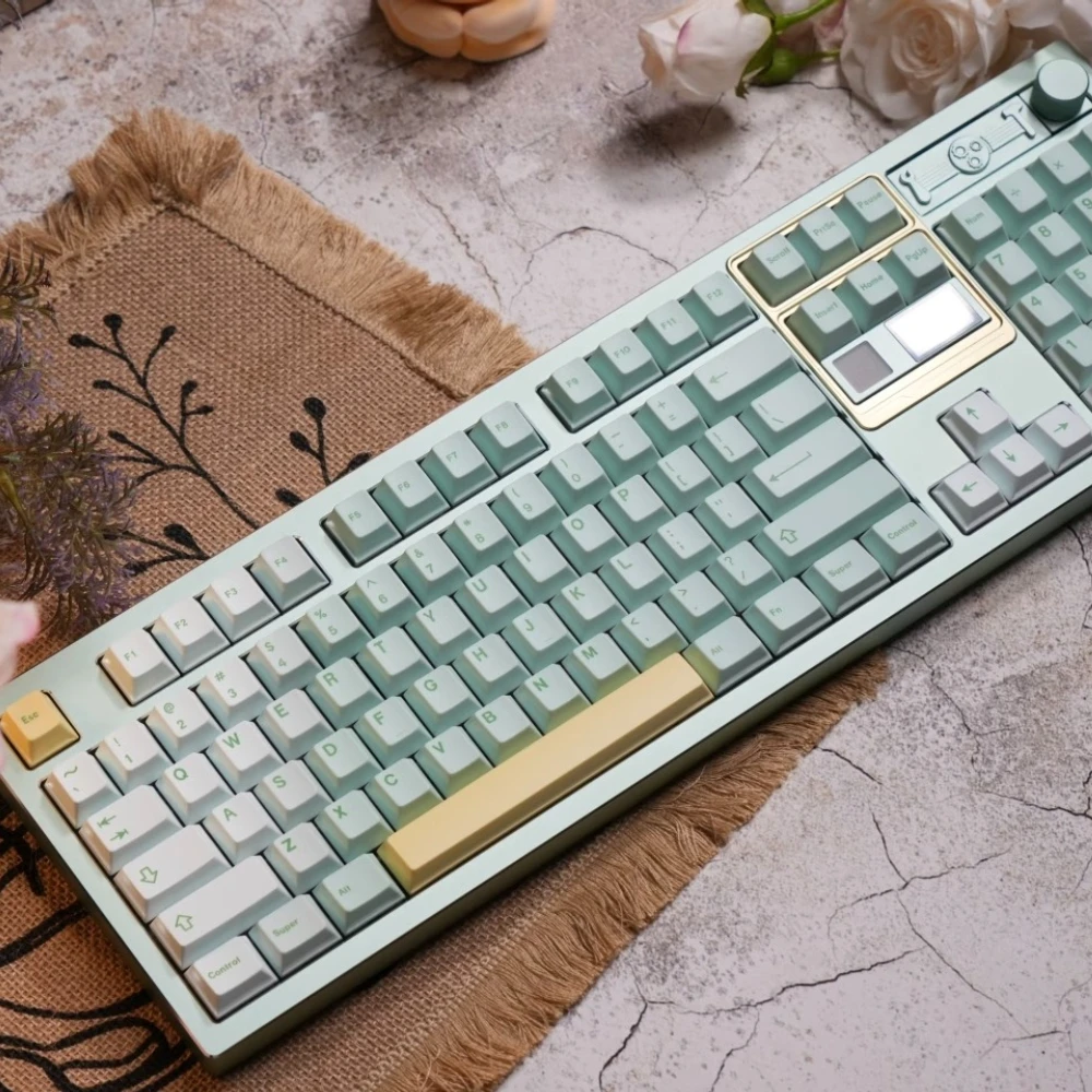 

FEKER G108 Mechanical Keyboard Kit Wireless Tri-mode Gasket RGB Hot-Swap with Knob Screen Custom Aluminum Office Gaming Keyboard