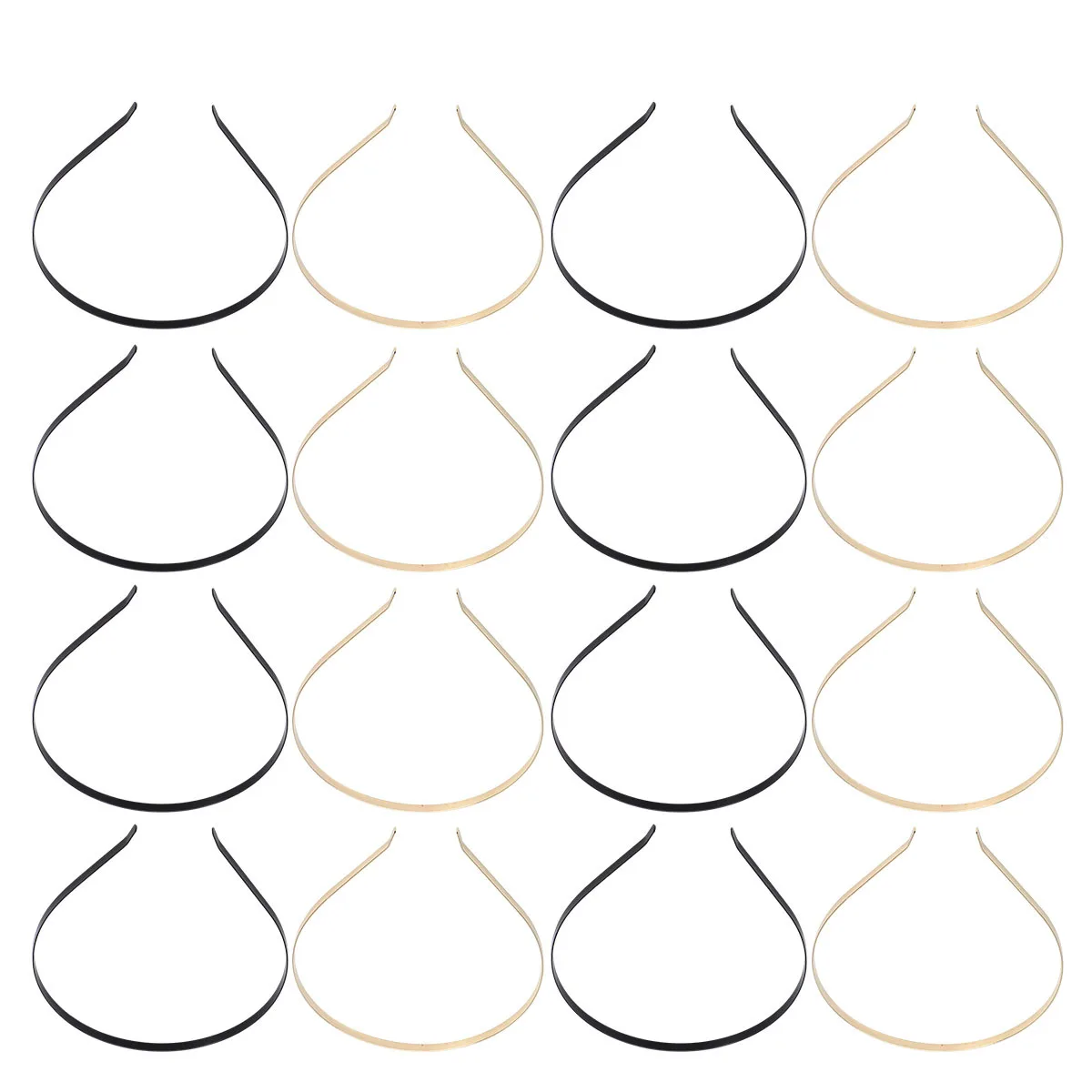 

30 шт., обручи для волос из нержавеющей стали, противоскользящая повязка для волос, практичная повязка на голову для мытья лица, для женщин и мужчин, для взрослых, долговечная, золотисто-черная