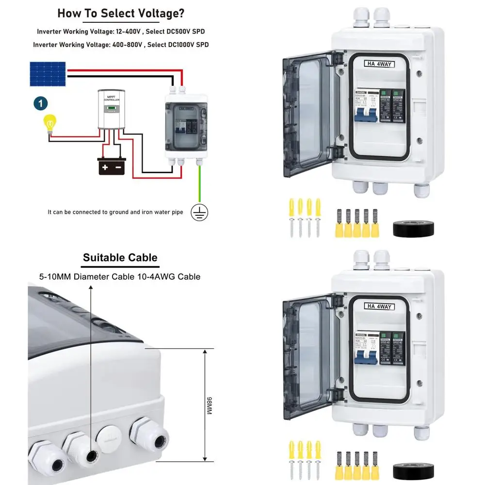 

Автоматический выключатель постоянного тока 40 А, 500 В, для наружного применения, с разъединителем