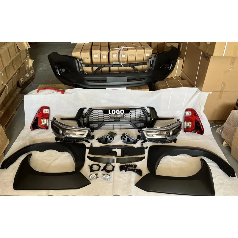 

Brand New Body Kit High Quality Plastic Front Bumper for 2016-2019 Hilux Revo Rocco Upgr to 2021 Hilux GR GR Sport Kit