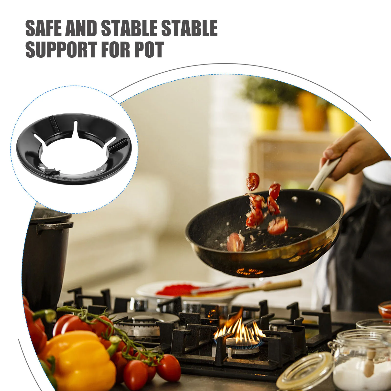 Gather Fire Energy-Saving Metal Gas Range Hood Sturdy Heat Resistant Stove Cover Pot Holder Ring Kitchen Air Purification Gas