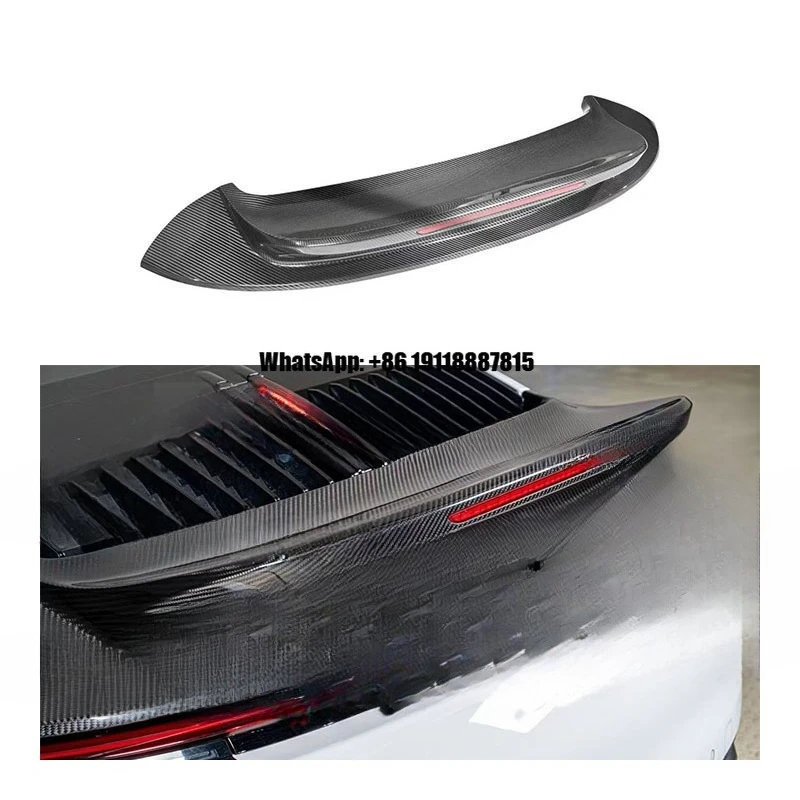 

For 992 911 Convertible/Targa Front Dry Carbon Fiber Tail Spoiler Classic Ducktail Design Protection Easy Installation