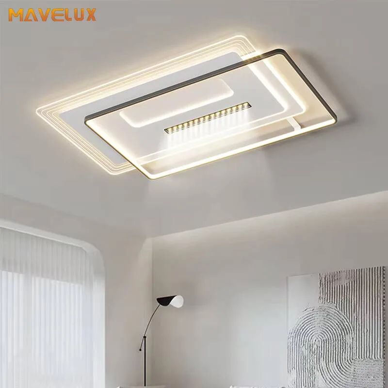 Light Luxury Living Room Led Ceiling Lights 2026 New Modern Simple Bedroom Rectangular Ceiling Lamp Home Interior Lighting Lamps