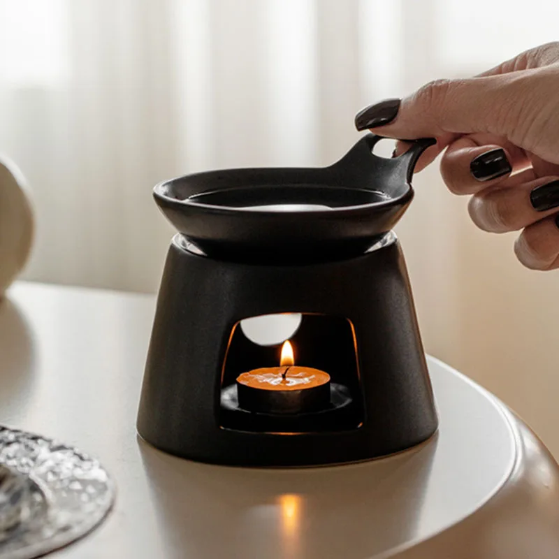 3 in 1 Retro Ceramics Aromatherapy Incense Burner SPA Yoga Essential Oil Heater OUDH Black REED DIFFUSER Candle Heating Censer