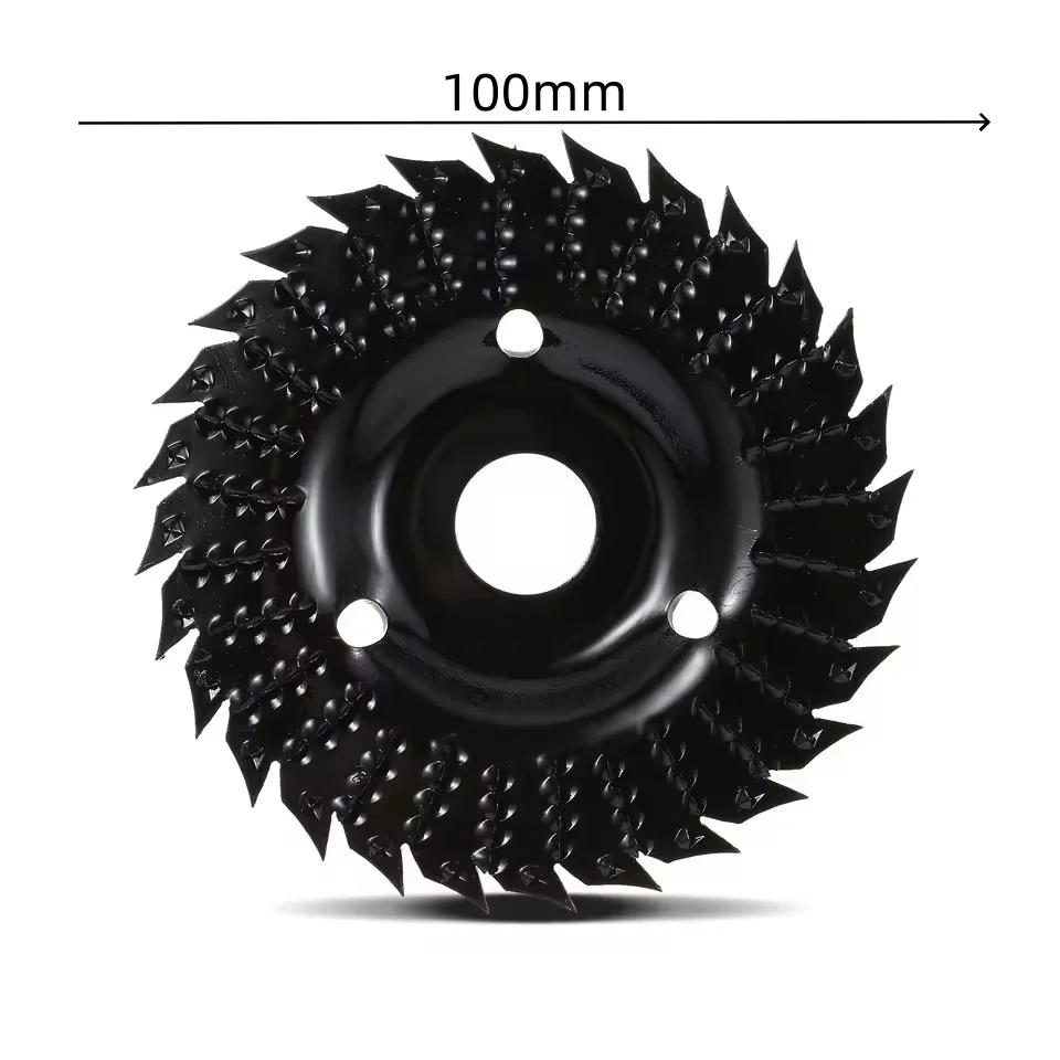 100mm 125mm Black Wood Grinding Disc Woodworking Rotary File Wheel, Sharp Sanding Burr Disc for Angle Grinder Wood Polishing Deb