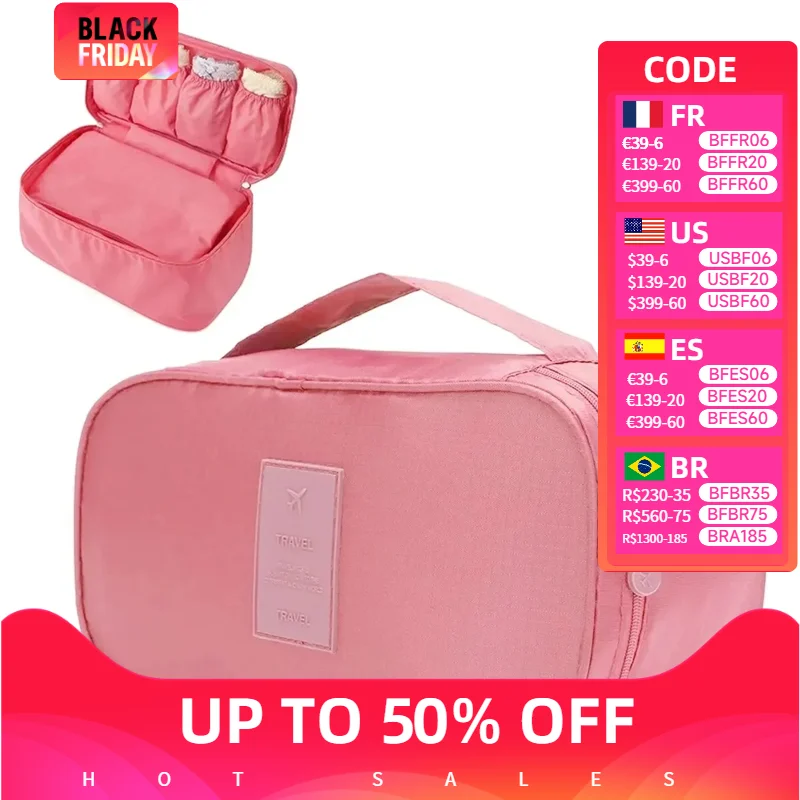 

Portable Travel Storage Bag Multifunction Bra Underwear Organizer Bags Toiletry Cosmetic Case for Outdoor Travel