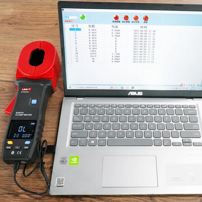 UNI-T UT275+/272+/273+ Clamp Ground Resistance Tester USB Data Transfer High-precision Digital Loop Resistance Earth Clamp Meter