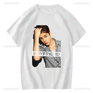 Justin Bieber ekip yakalı unisex tişört, kısa, gündelik, Sokak Kıyafeti, poster kapağı, yeni, şık, ilkbahar, yaz, 2022 pantolonda en çok satılan 12, justin bieber-no. 7