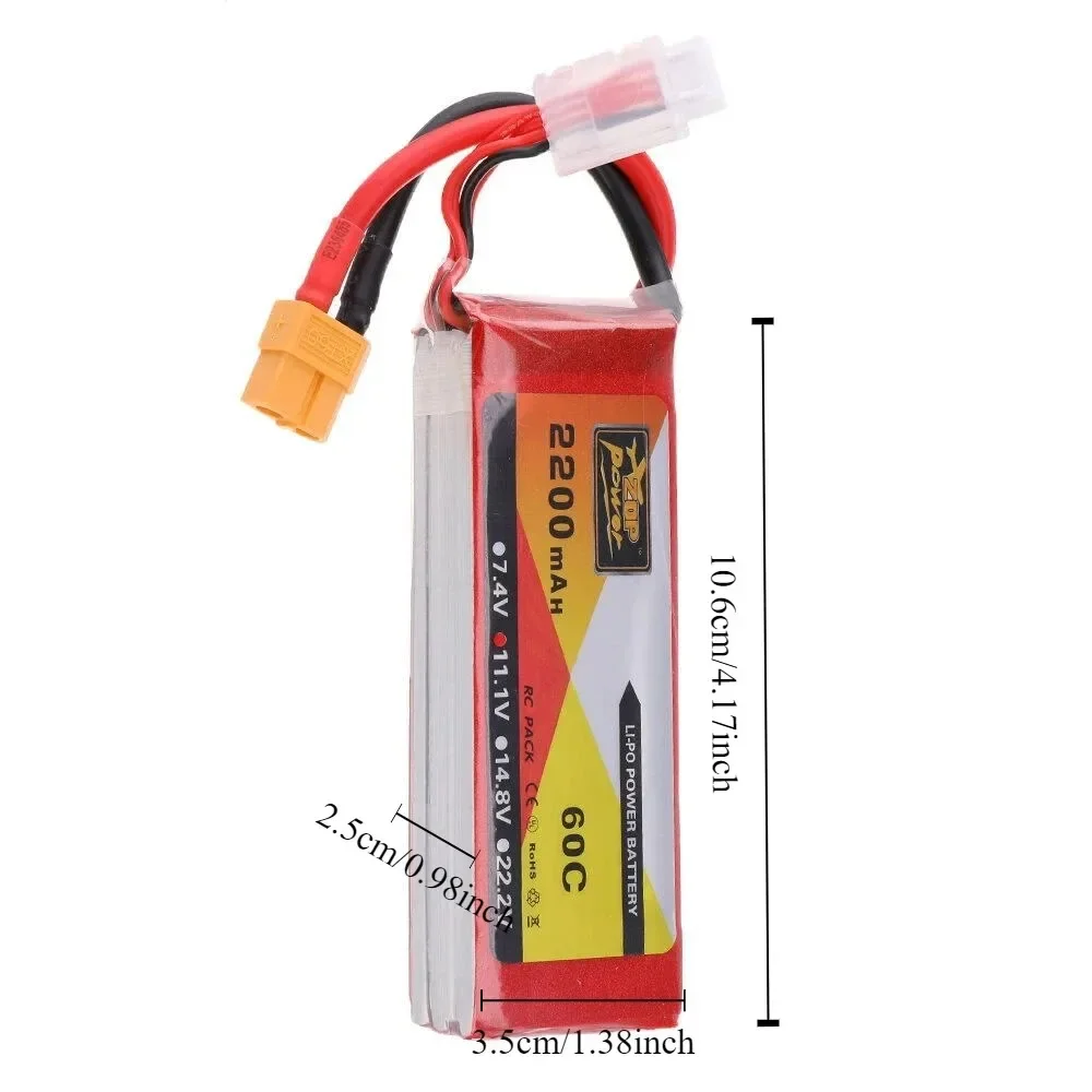 Batteria LiPo 11.1V 2200mAh 3s 60C per elicottero RC Quadcopter Drone auto aereo con batteria T JST XT30 XT60 3S 1P