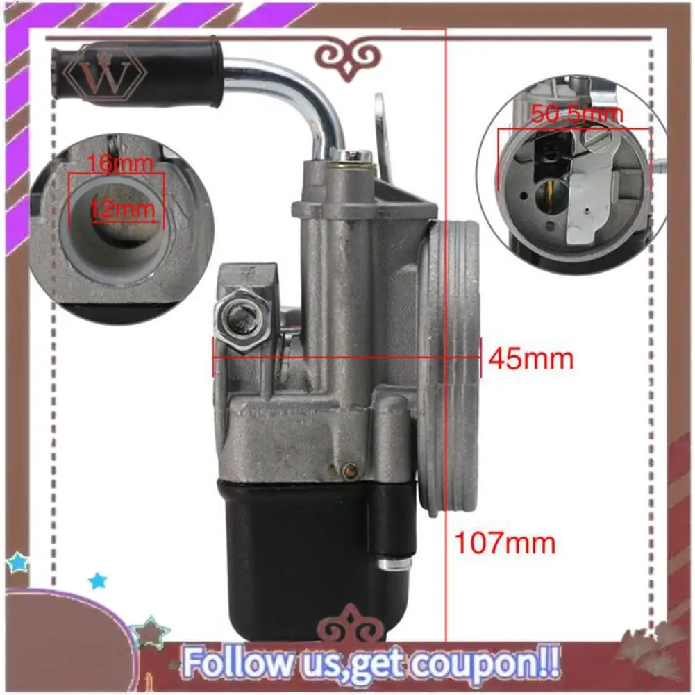 A57E-Carburetor For Piaggio Ciao PX FL Vespa Moped Pocket SHA 12/12 Dellorto Carb