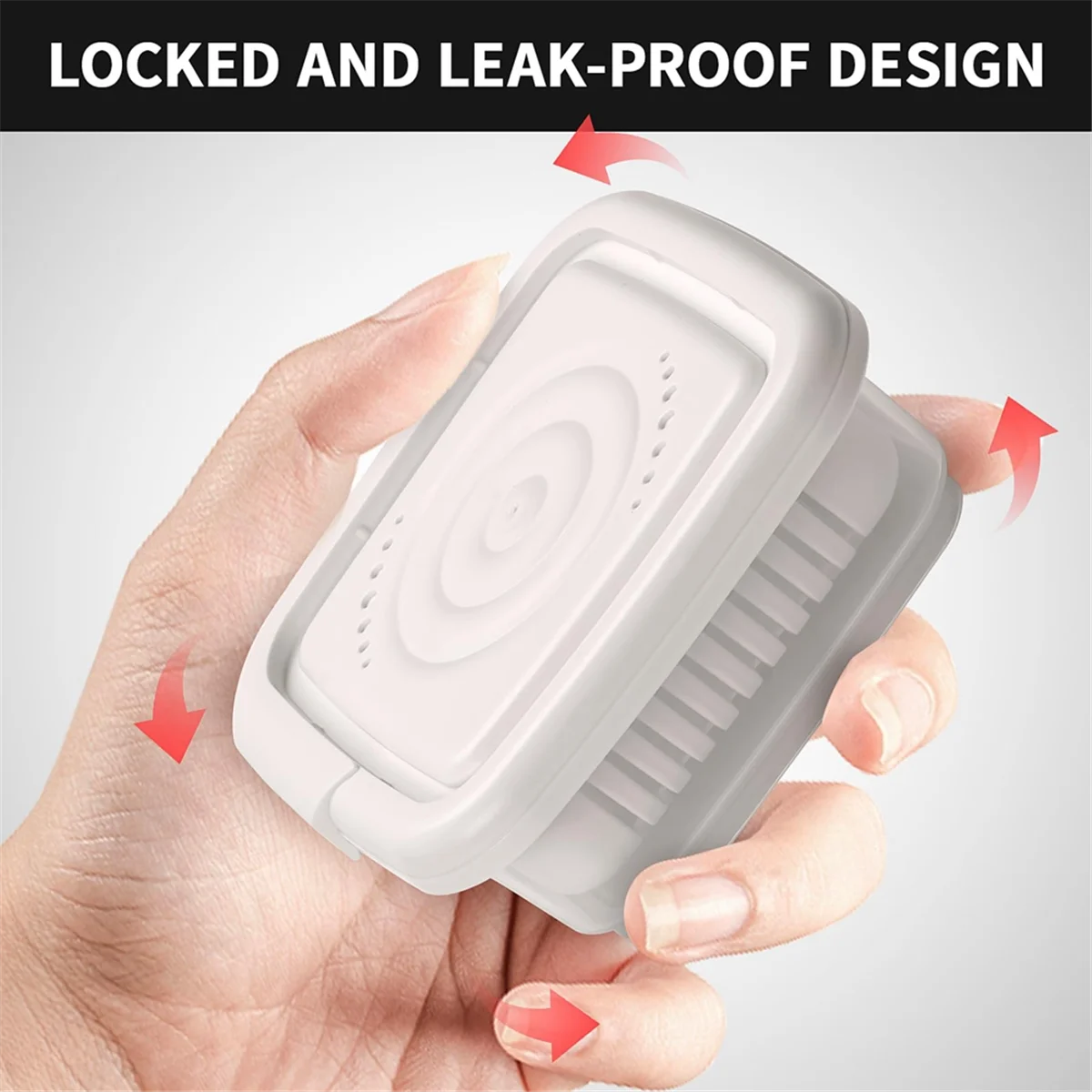 Cozinha Frigorífico Plastic Drain Box, Cebola Verde Crisper, Praça Saboneteira, Food Seal Box, 3pcs