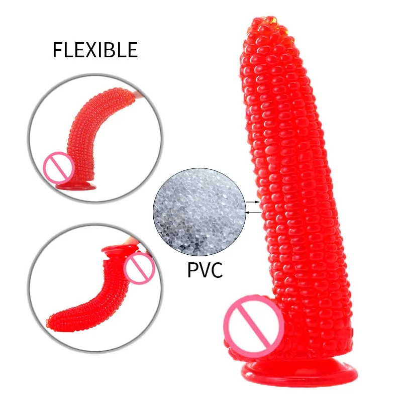 Corn Imitation Dildo Anal Plug Adult Products Vegetables Dildo with Suction Cup Vagina Massage Masturbation Goods Ass Sex Toys