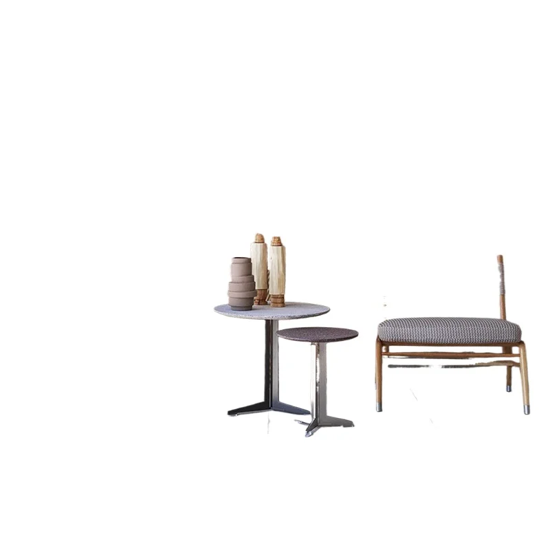 

Nordic leisure teak outdoor rattan tables and chairs outdoor courtyard terrace balcony leisure solid wood sofa rattan