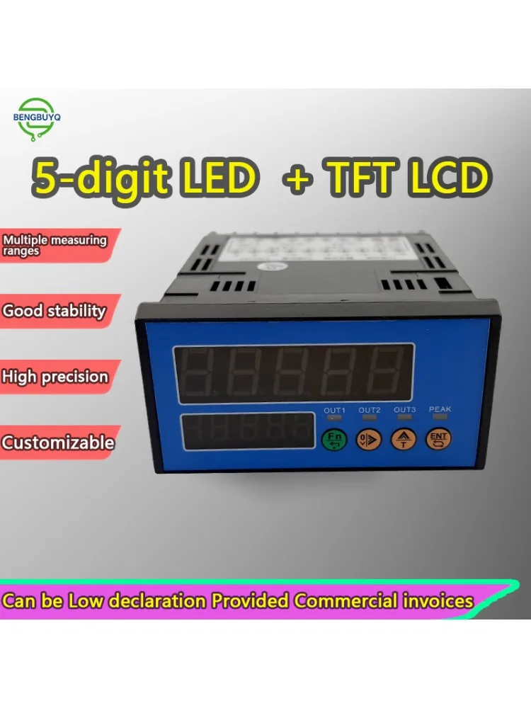 Cyfrowy wskaźnik wagowy z podwójnym wyświetlaczem LED TFT, wysoka precyzja, 24-bitowy ADC, RS485 Modbus, wyjście analogowe, przekaźnik, alarm. — zdjęcie produktu 7