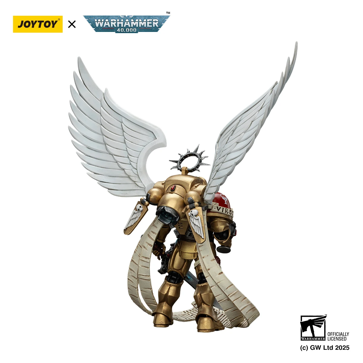 ฟิกเกอร์แอคชั่น JOYTOY Warhammer 40k ขนาด 1/18 บลัดแองเจิลส์ ซันกิวเนอร์ พร้อมดาบเอ็นคาร์ไมน์