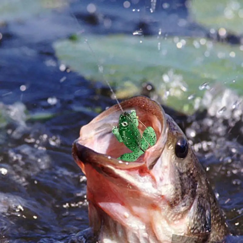 1Pcs Wobbler Soft Lures 5.5cm 5g Eyes Artificial Silicone Frog Bait with Hook For Catfish Perch Bass Pike Fishing Tackle - view 5
