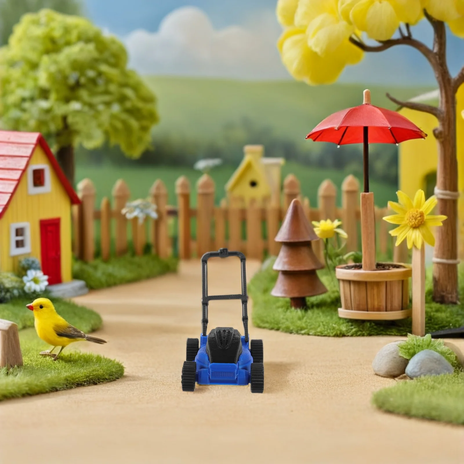 

Dollhouse Mini Mower Realistic Plastic Lawn Care Tool for Detailed Garden Landscaping Kids Pretend Play Outdoor Scene