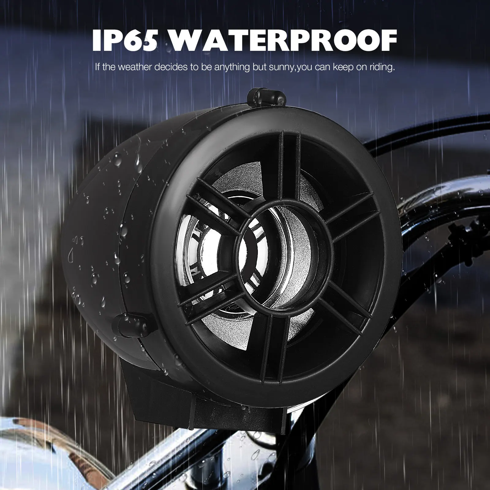 

1Set Motorcycle Speaker Wireless Compact Stereo System Easy Install Multi-Function Motorcycle Radio Compatible