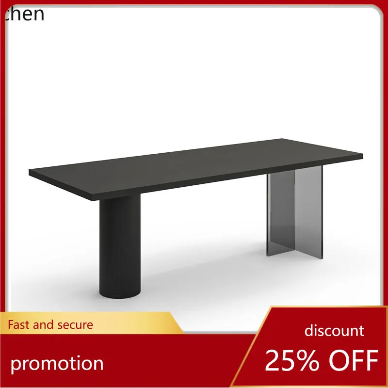 

CZ furniture desk minimalist light luxury sofa large long table living room study solid wood advanced workbench