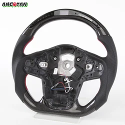 LED Carbon Fiber Car Steering Wheel Fit For Toyota GR Supra 2020-2024 MKV A90 Customized Supra Steering Wheel Perforated Leather