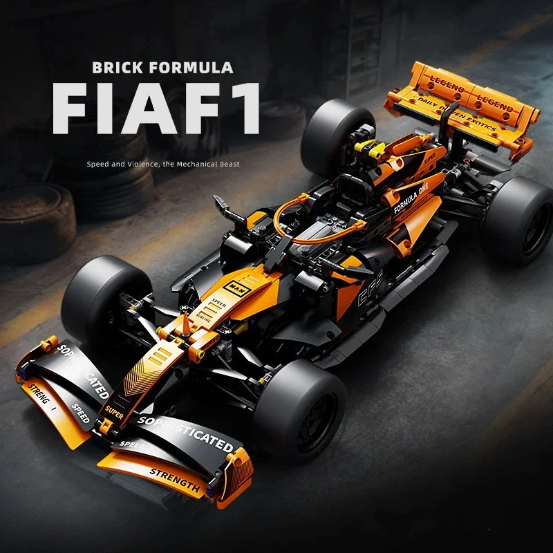 1100PCS MOC Super Racing 1:10 Racing Driver Formule Bouwsteen Technische Afstandsbediening Verlichting Racing F1 Speelgoed Kinderen DIY Gift