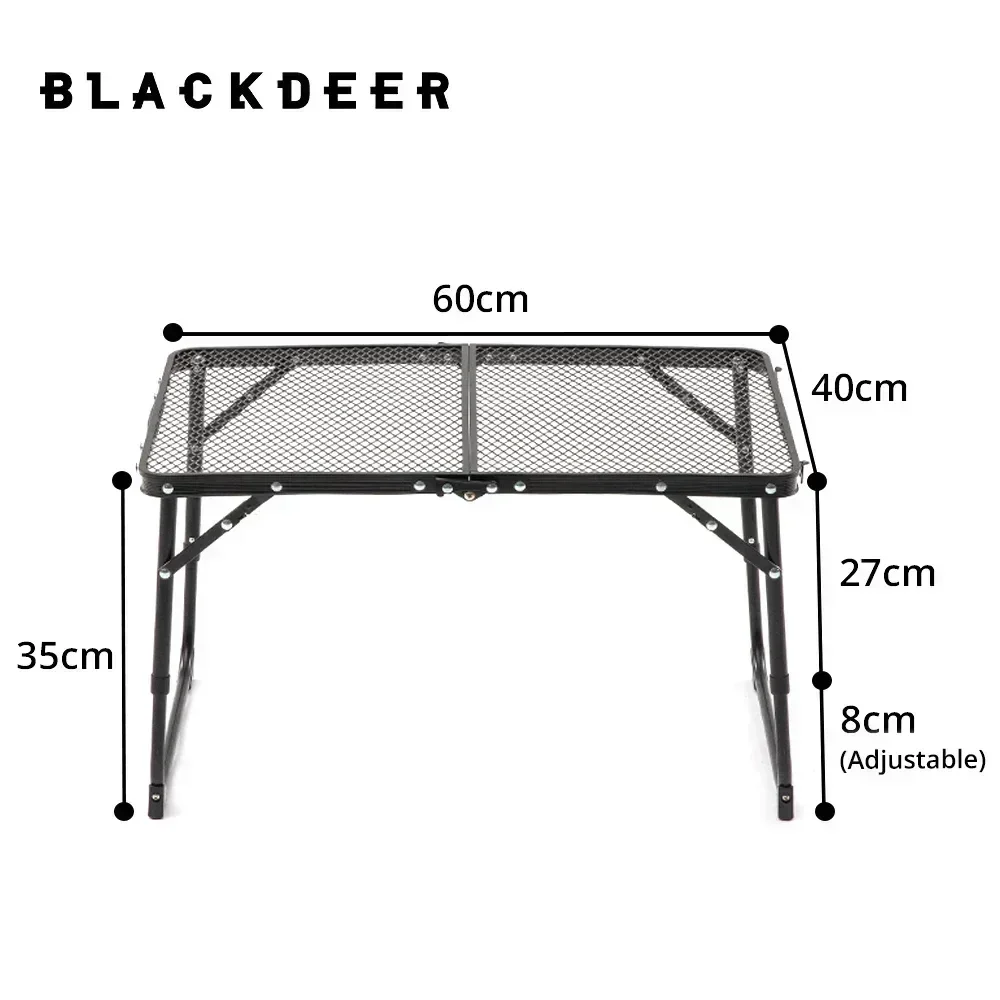 BLACKDEER Outdoor Furniture Portable Table Camping Portable Folding Iron Picnic Ultra Light Folding Garden Desk Ultralight