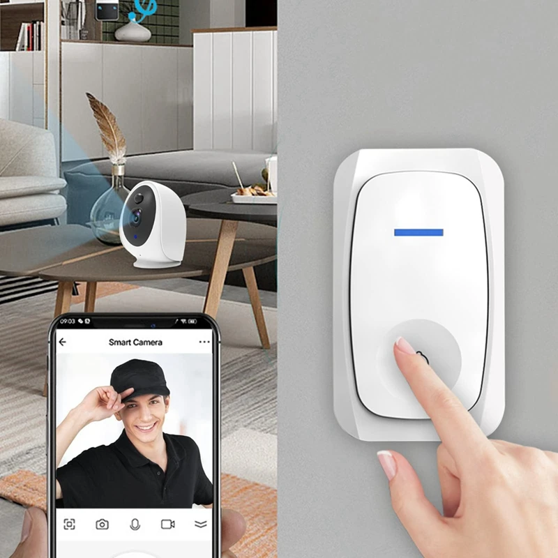 Wireless Doorbell My Orders Placed Upgrade 2 In 1 Intelligent 2-Way Voice Doorbell Camera Door Bell Ultra Clear, Easy To Use