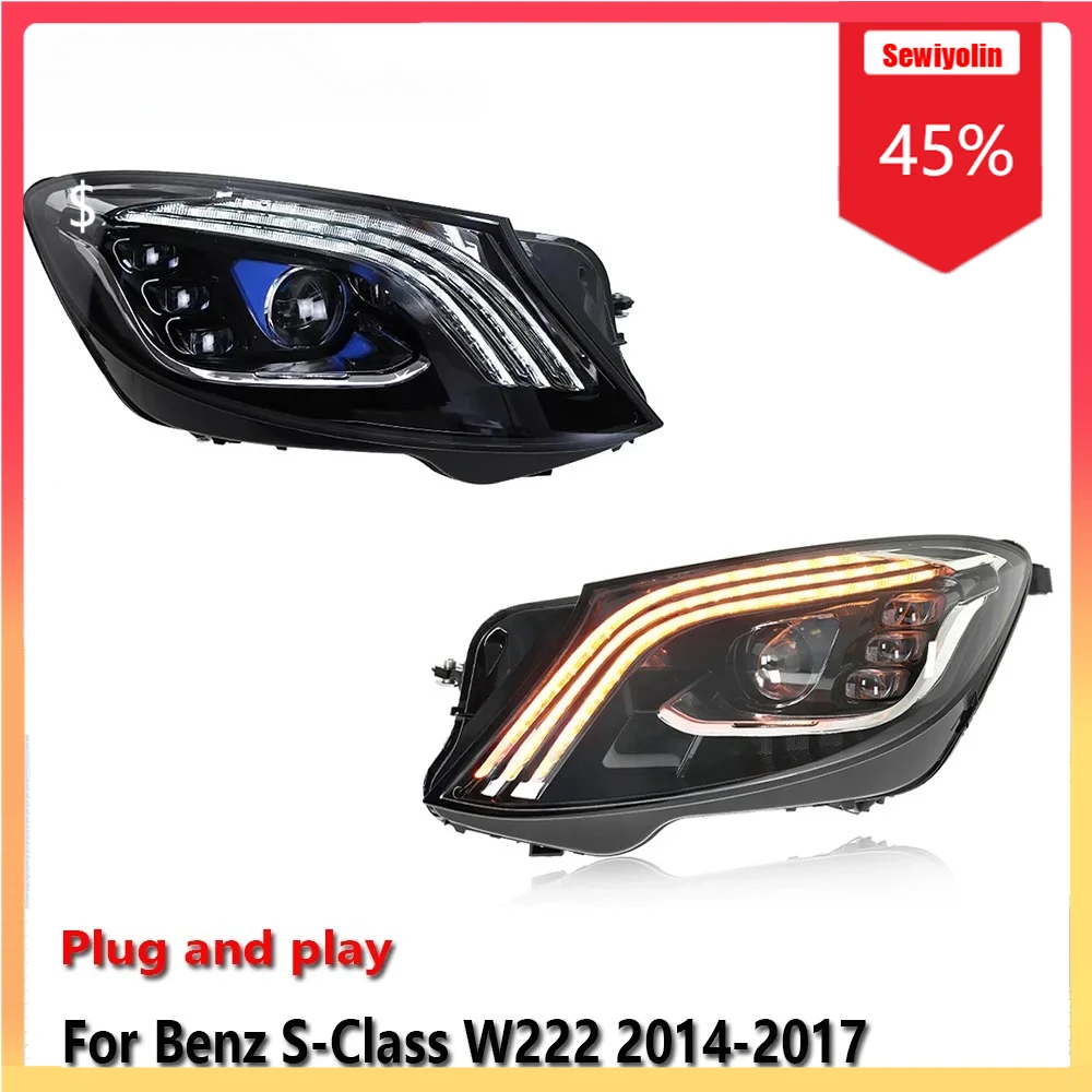 

Car Lamps Headlight Assemblies For Benz S-Class W222 2014-2017 Fog DRL Brake Turn Signal Lamp Plug and Play