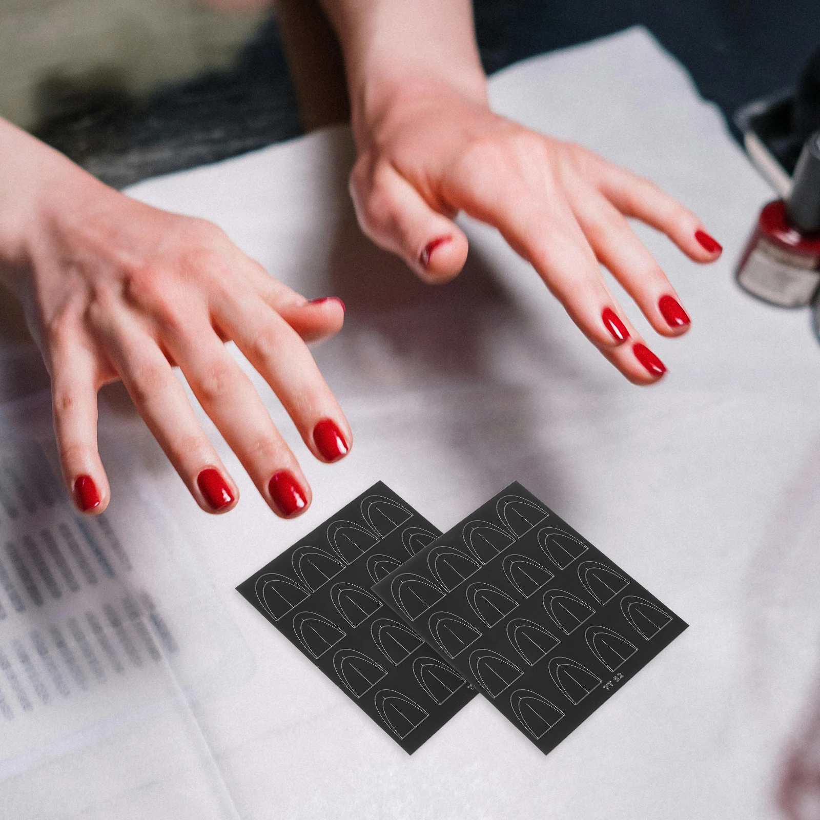 5 hojas de pegatinas autoadhesivas de punta francesa, guías artísticas, calcomanías para manicura, fácil aplicación, diseño preciso, plantillas de decoración en V profundo